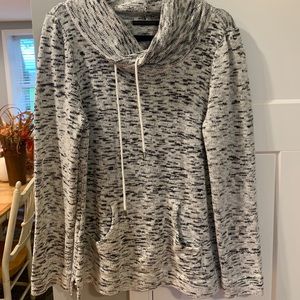 Grey and black sweater. Preswick and Moore.